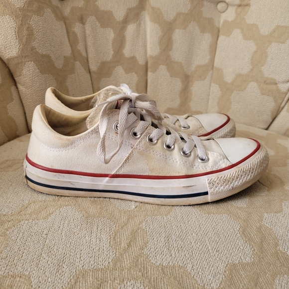 CONVERSE ALL STAR LOW TOP LACE UP SNEAKERS SHOES WHITE 7 - Picture 2 of 9